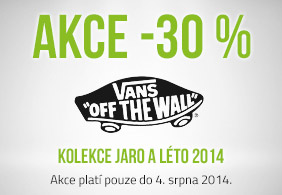 Akce! Vans -30 %!
