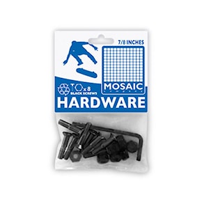 Skateboard Hardware Black Mosaic Nuts & Bolts 7/8"