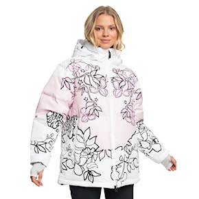 Snowboard Jacket Roxy X Rowley Puffer bright white laurel floral 2024