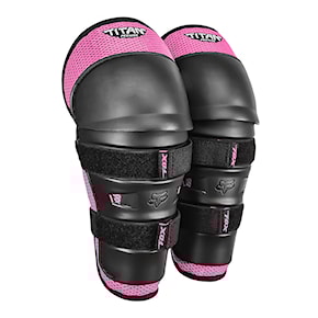 Chrániče kolien Fox Peewee Titan Knee/Shin black/pink