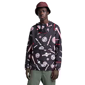 Street jacket Herschel Voyage Hip Anorak indy black multi 2019