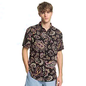 Košile Quiksilver Fluid Geo Ss black microdose 2020