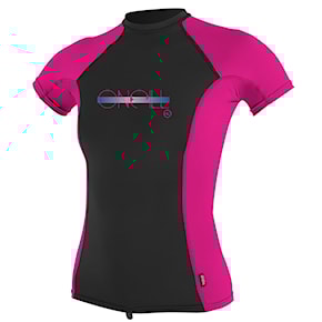 Lycra O'Neill Girls Premium Skins S/s Rash black/berry/black 2019