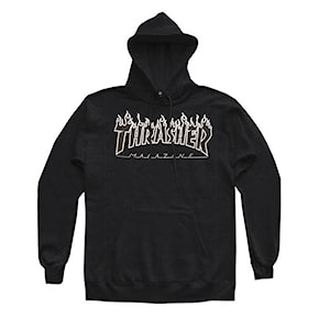 Hoodie Thrasher Flame Hood black/black 2021