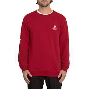 Mikina Volcom Santastone Crew Fleece deep red 2019