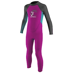 Neopren O'Neill Toddler Reactor Girls II 2 mm Back Zip Full berry/light aqua/graphite 2024