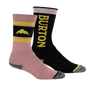 Snowboard Socks Burton Kids Weekend Midweight 2Pk powder blush 2024