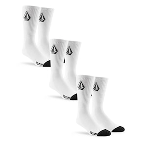 Socks Volcom Full Stone Sock 3Pk white 2024