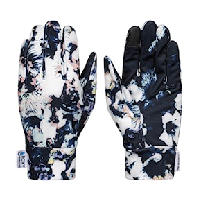 Snowboard Gloves Roxy Hydrosmart Liner true black black flowers 2023