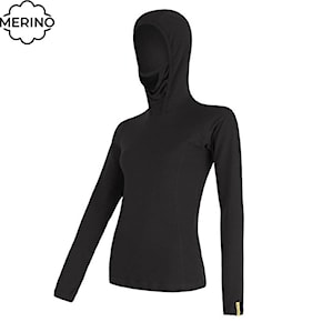 Triko Sensor Merino Double Face Hood Dámské černá 2020/2021