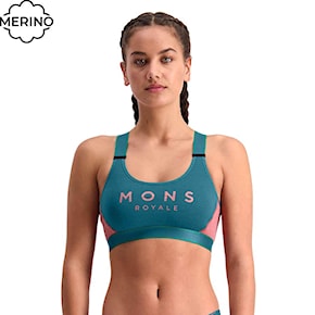 Sports Bra Mons Royale Stella X-Back Bra deep teal/pink clay 2021