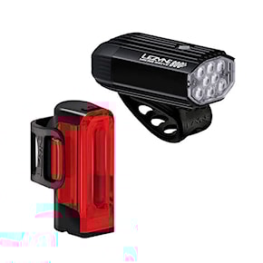 Světlo na kolo Lezyne Micro Drive 800+/Strip Drive 300+ Pair satin black / black