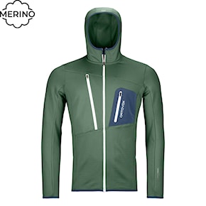 Technická mikina Ortovox Fleece Grid Hoody green forest 2020/2021