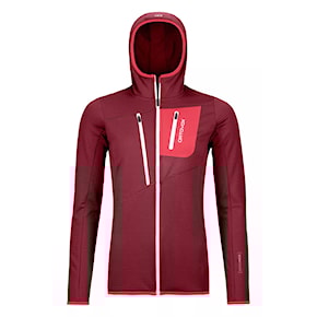 Bluza Ortovox Wms Fleece Grid Hoody dark blood 2021