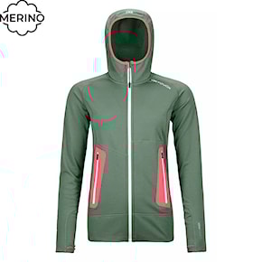 Tech Hoodie ORTOVOX Wms Fleece Light Hoody green forest 2021
