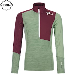 Tech Hoodie Ortovox Wms Fleece Light Zip Neck green forest blend 2020/2021