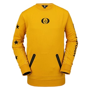 Technická mikina Volcom Let It Storm Crew Fleece resin gold 2020/2021