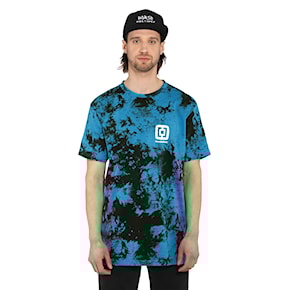 Tričko Horsefeathers Mini Logo blue tie dye 2021