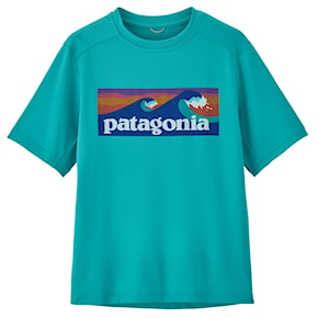 Lycra Patagonia K's Capilene Silkweight T-Shirt boardshort logo: subtidal blue 2024