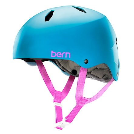 Skateboard Helmet Bern Diabla satin cyan blue 2016 - 1