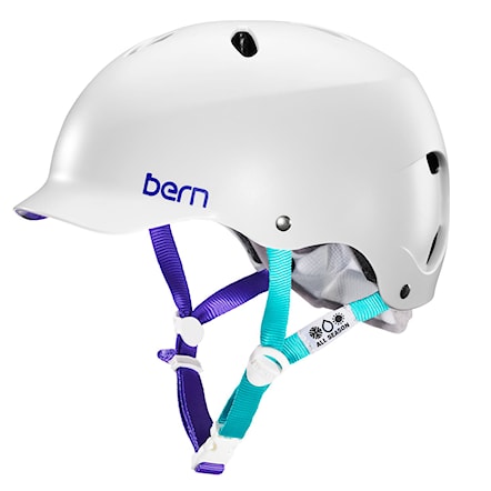 Skateboard Helmet Bern Lenox satin white 2016 - 1
