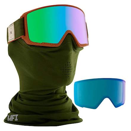 Snowboard Goggles Anon M3 Mfi wellington | green solex+blue lagoon 2017 - 1