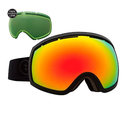 Snowboardové okuliare Electric Eg2 matte black | brose/red chrome+light green 2017 - 1