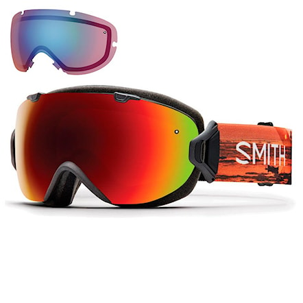 Snowboardové brýle Smith I/os elena id | red sol-x+blue sensor mirror 2017 - 1