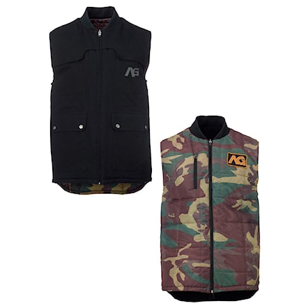 Snowboard Jacket Analog Divest Vest true black/surplus camo 2017 - 1