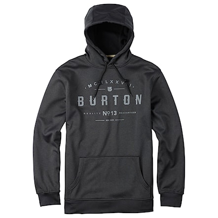 Technická mikina Burton Crown Bonded Pullover true black heather 2015 - 1