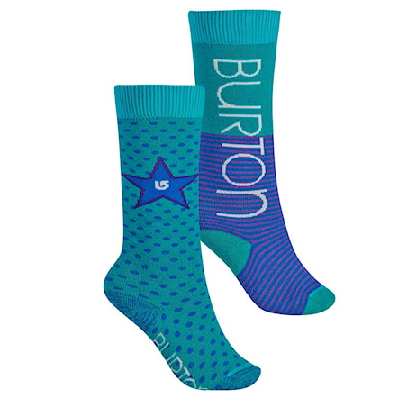Snowboard Socks Burton Girls Weekend 2 Pack everglade 2017 - 1