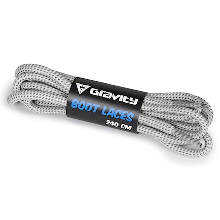 Shoelaces Gravity Boot Laces grey/white 2017 - 1