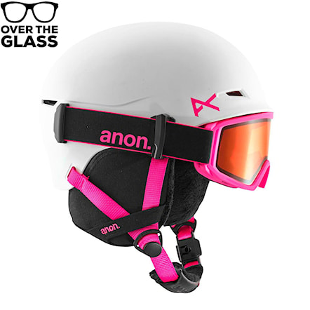 Snowboard Helmet Anon Define white/pink 2017 - 1
