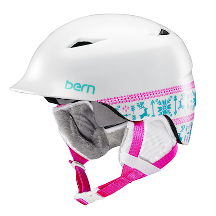 Snowboard Helmet Bern Camina satin white fair isle 2017 - 1