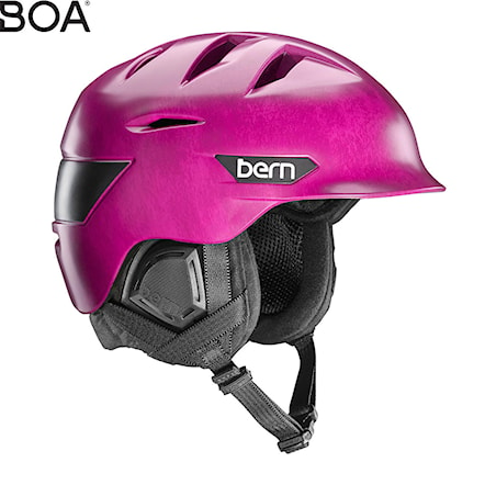 Snowboard Helmet Bern Hepburn satin fuchsia acid wash 2017 - 1
