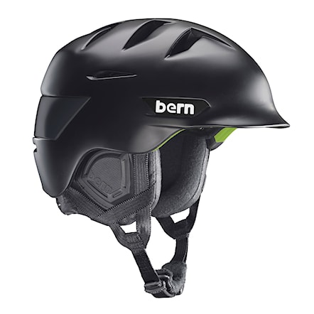 Snowboard Helmet Bern Rollins matte black/green 2016 - 1