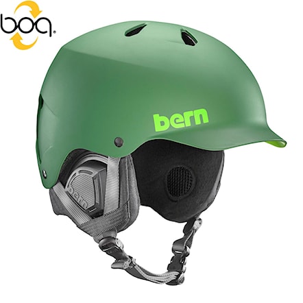 Snowboard Helmet Bern Watts matte leaf green 2017 - 1