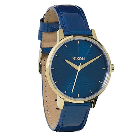 Hodinky Nixon Kensington Leather blue/light gold patent 2015 - 1