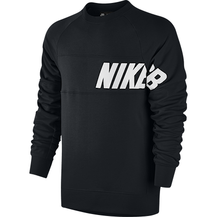 Bike mikina Nike SB Lightweight Everett Dri-Fit Crew black/white 2016 - 1