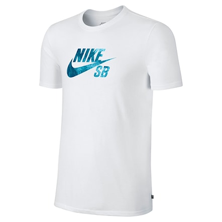 Tričko Nike SB Dri-Fit Shibori Fill Logo white/white/blue lagoon 2015 - 1