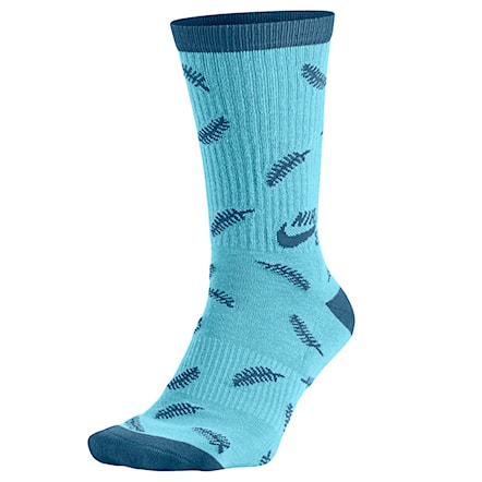 Ponožky Nike SB Fern Crew tide pool blue/brgdbl 2015 - 1