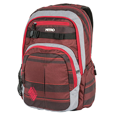 Backpack Nitro Chase red stripes 2016 - 1