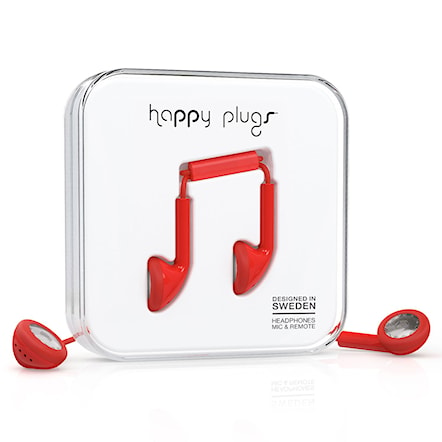 Headphones Happy Plugs Earbud red - 1