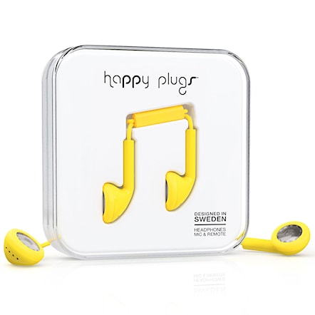 Headphones Happy Plugs Earbud yellow - 1