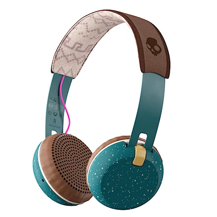 Headphones Skullcandy Grind Wireless blue/brown - 1