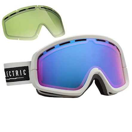 Snowboardové okuliare Electric Egb2 white tropic | rose/blue chrome+light green 2015 - 1
