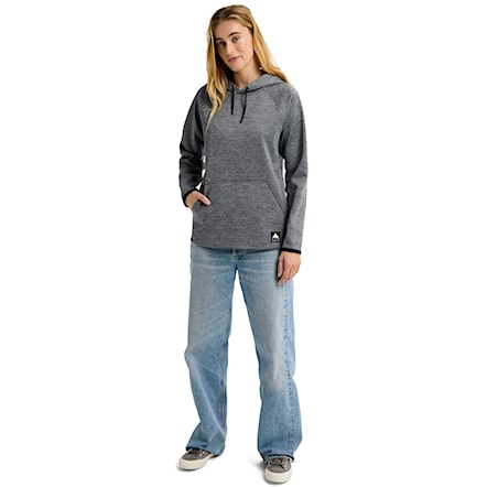 Technická mikina Burton Wms Crown Weatherproof PO true black heather 2026 - 5