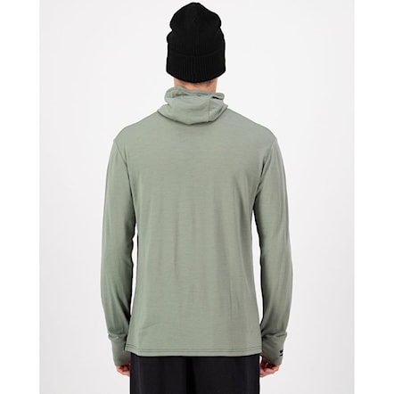 Tričko Mons Royale Yotei Merino Powder Hood Ls willow/black 2026 - 2