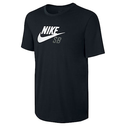 Tričko Nike SB Dri-Fit Icon Logo black/white/tumbled grey 2016 - 1