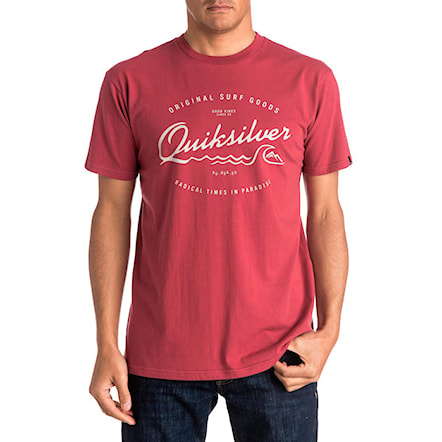 T-shirt Quiksilver Classic SS West Pier garnet 2016 - 1